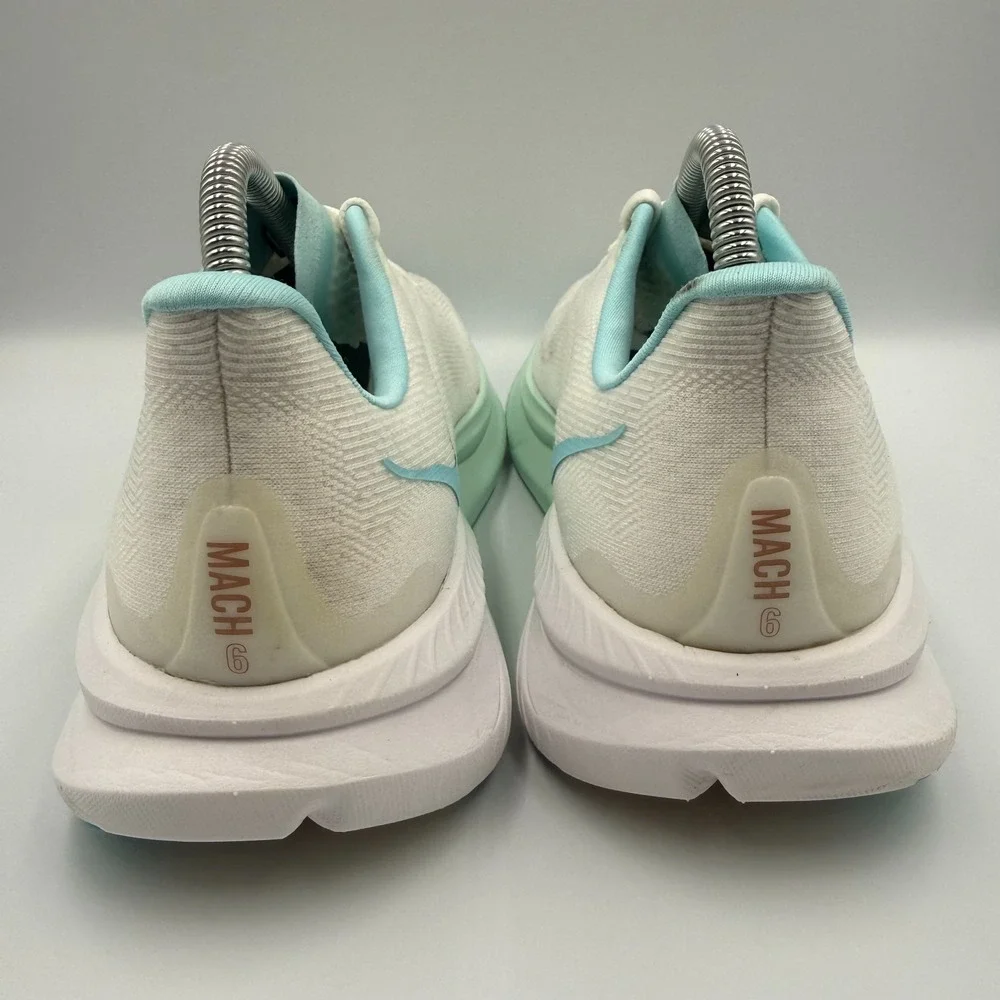 Hoka One One Mach 6 1147810 FTRS Women's Size 9.5B White Running Shoes Sneakers‎
